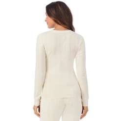 Best Cotton Pointelle Long Sleeve Henley Women Long Sleeves
