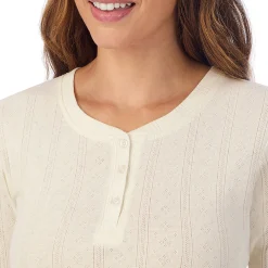 Best Cotton Pointelle Long Sleeve Henley Women Long Sleeves