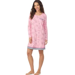 Clearance Cotton Rich Long Sleeve Sleepshirt Women Sleepwear|Long Sleeves