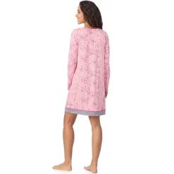 Clearance Cotton Rich Long Sleeve Sleepshirt Women Sleepwear|Long Sleeves