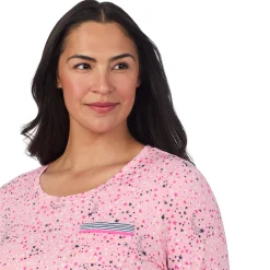 Sale Cotton Rich Long Sleeve Top with Pant Pajama Set PLUS Women Sleepwear|Plus Size