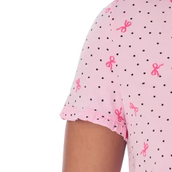 Sale Cotton Rich Ruffled Short Sleeve Top with Pant Pajama Set PLUS Women Sleepwear|Plus Size
