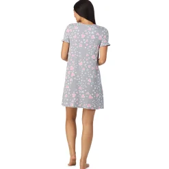 New Cotton Rich Ruffled Short Sleeve Sleepshirt Women Sleepwear