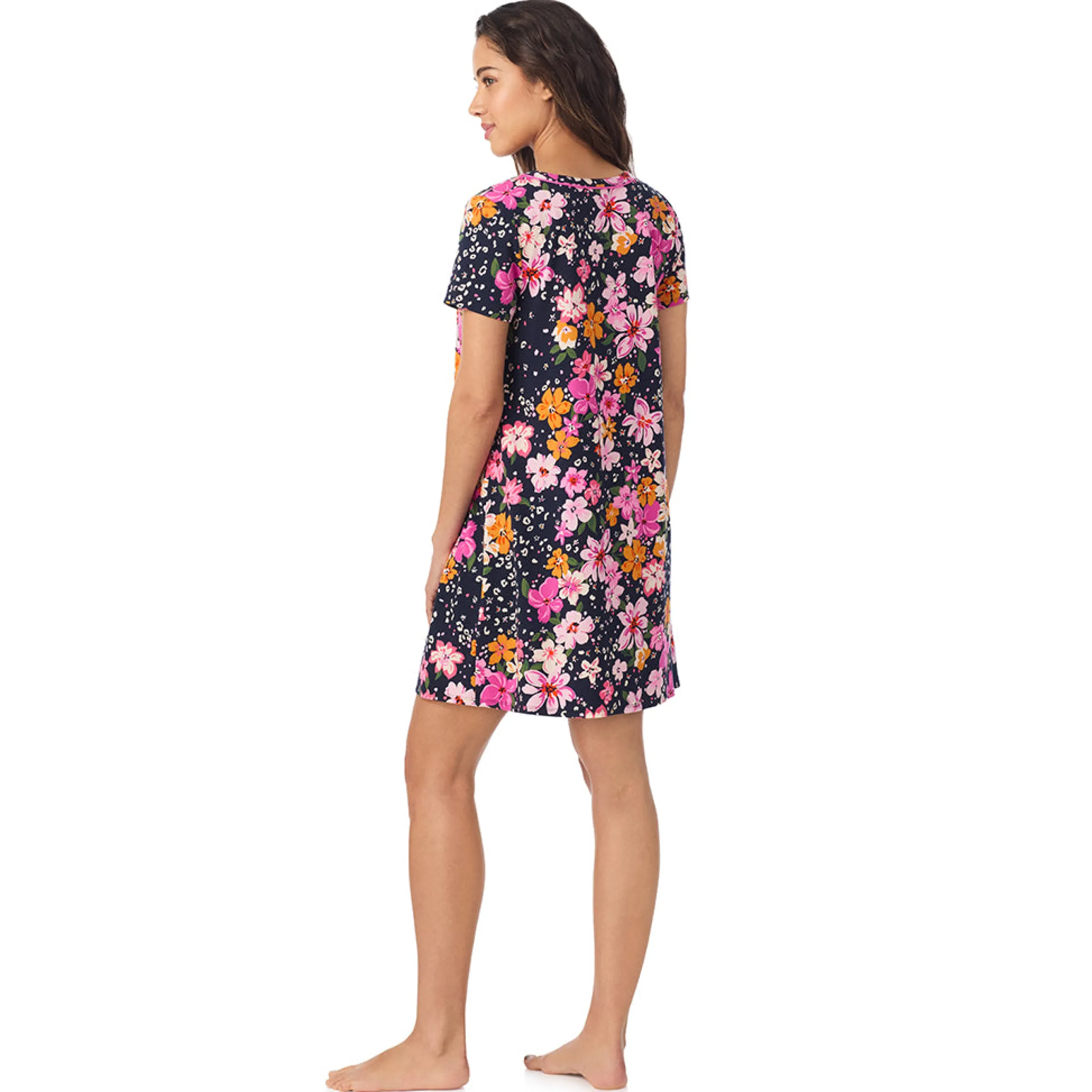 New Cotton Rich Short Sleeve Sleepshirt Women Sleepwear