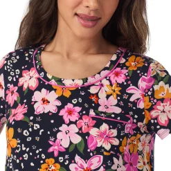 New Cotton Rich Short Sleeve Sleepshirt Women Sleepwear