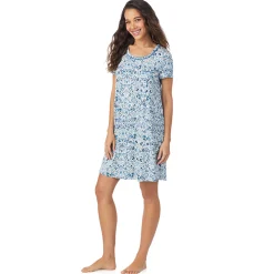 New Cotton Rich Short Sleeve Sleepshirt Women Sleepwear
