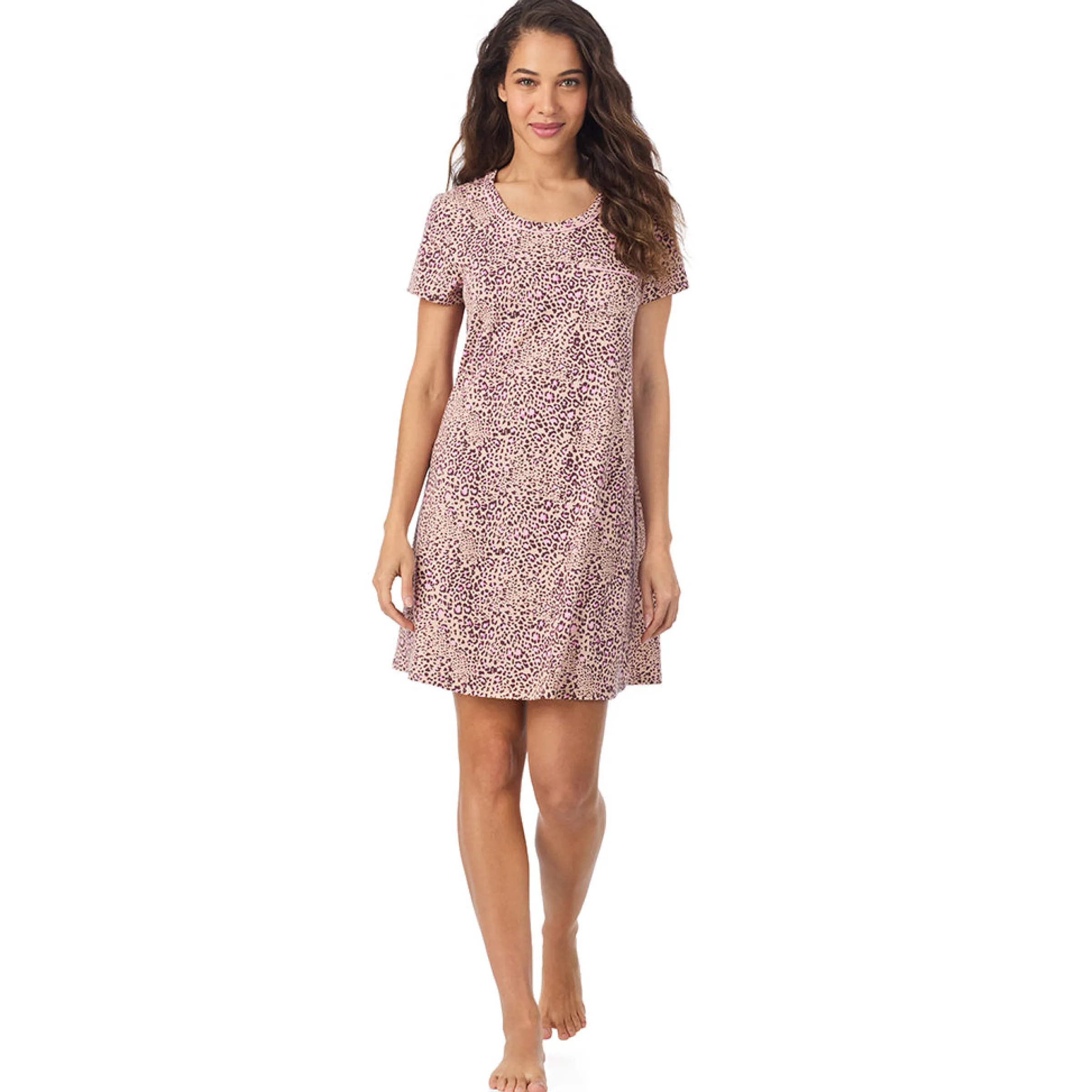 New Cotton Rich Short Sleeve Sleepshirt Women Sleepwear