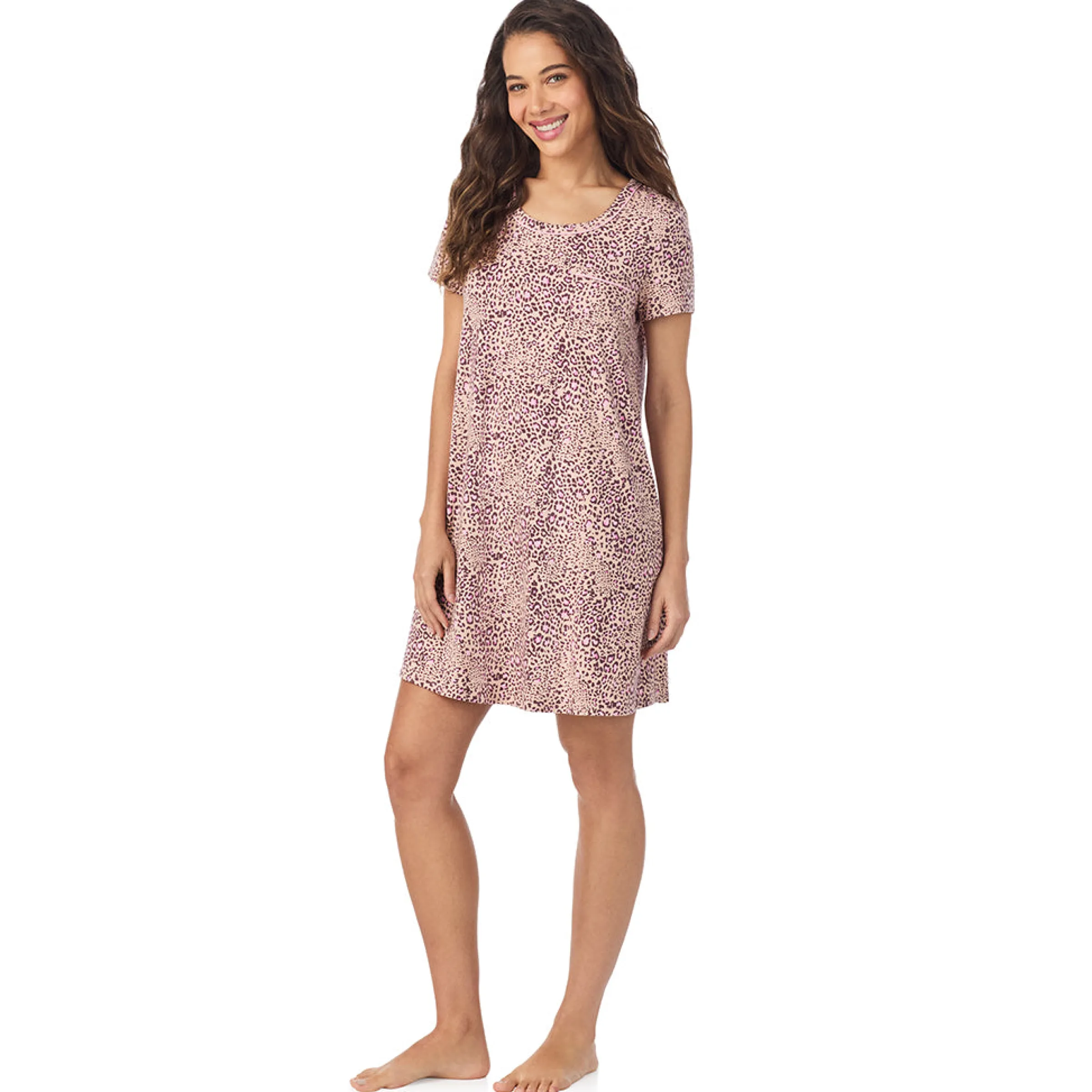 New Cotton Rich Short Sleeve Sleepshirt Women Sleepwear