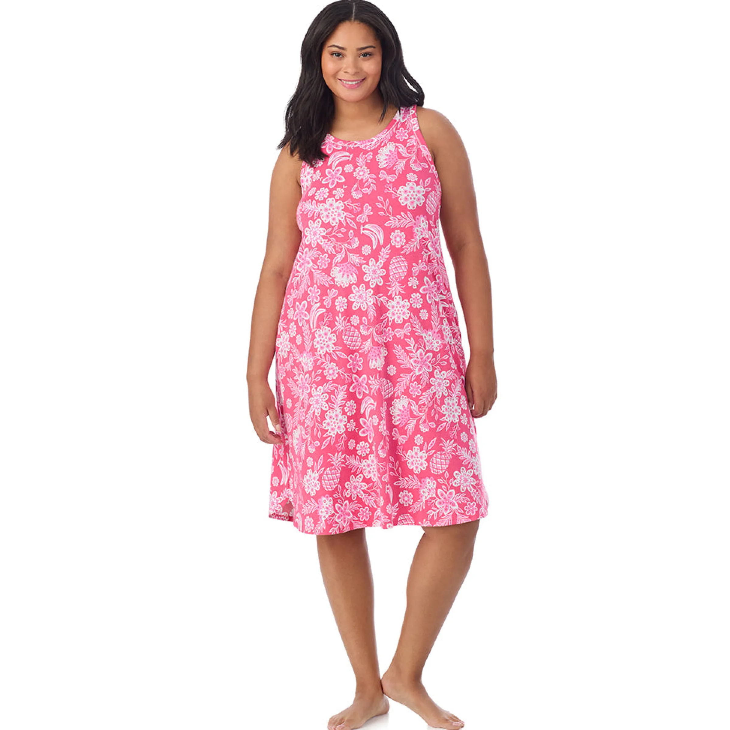 Best Cotton-Blend Sleeveless Sleep Midi-Gown PLUS Women Sleepwear