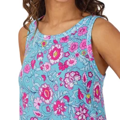 Sale Cotton-Blend Sleeveless Sleep Midi-Gown Women Sleepwear