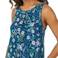 Sale Cotton-Blend Sleeveless Sleep Midi-Gown Women Sleepwear