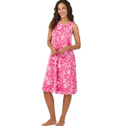 Sale Cotton-Blend Sleeveless Sleep Midi-Gown Women Sleepwear