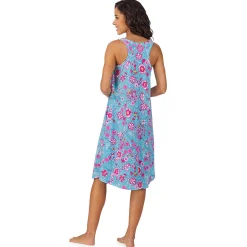 Sale Cotton-Blend Sleeveless Sleep Midi-Gown Women Sleepwear