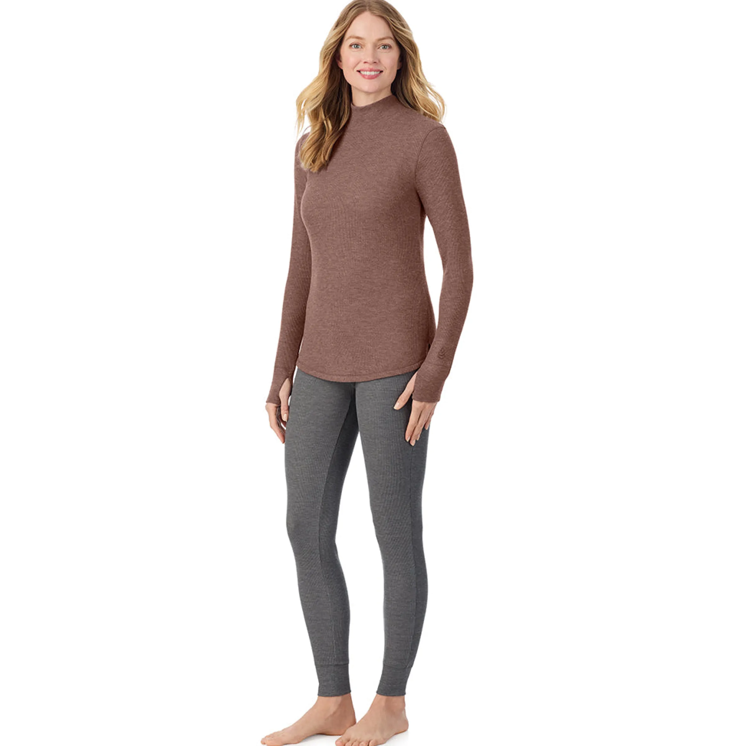 Online Cozy Stretch Thermal Long Sleeve Mock Neck Women Long Sleeves