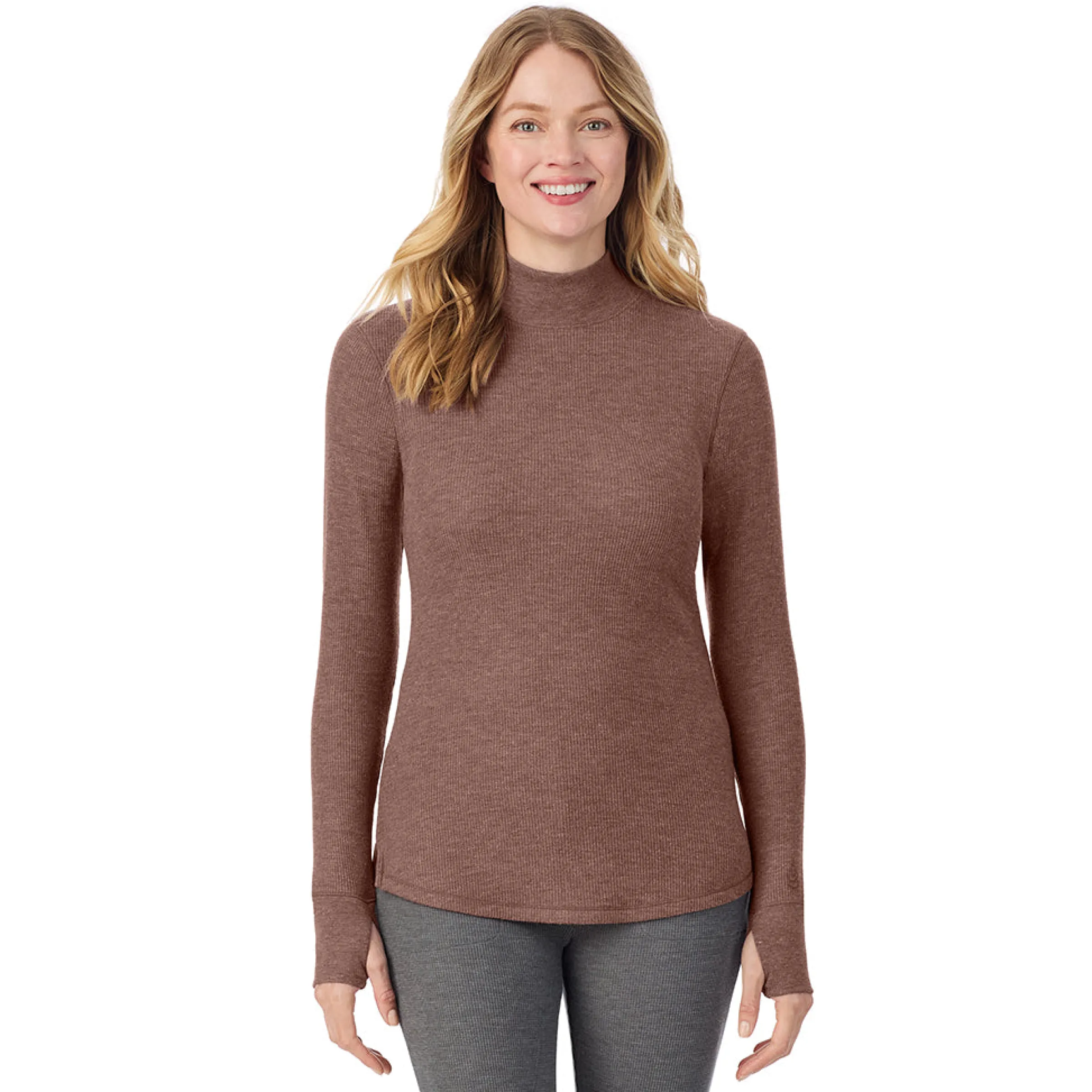 Online Cozy Stretch Thermal Long Sleeve Mock Neck Women Long Sleeves