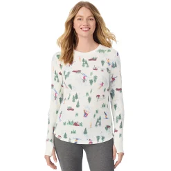 Hot Cozy Stretch Thermal Long Sleeve Crew Women Long Sleeves