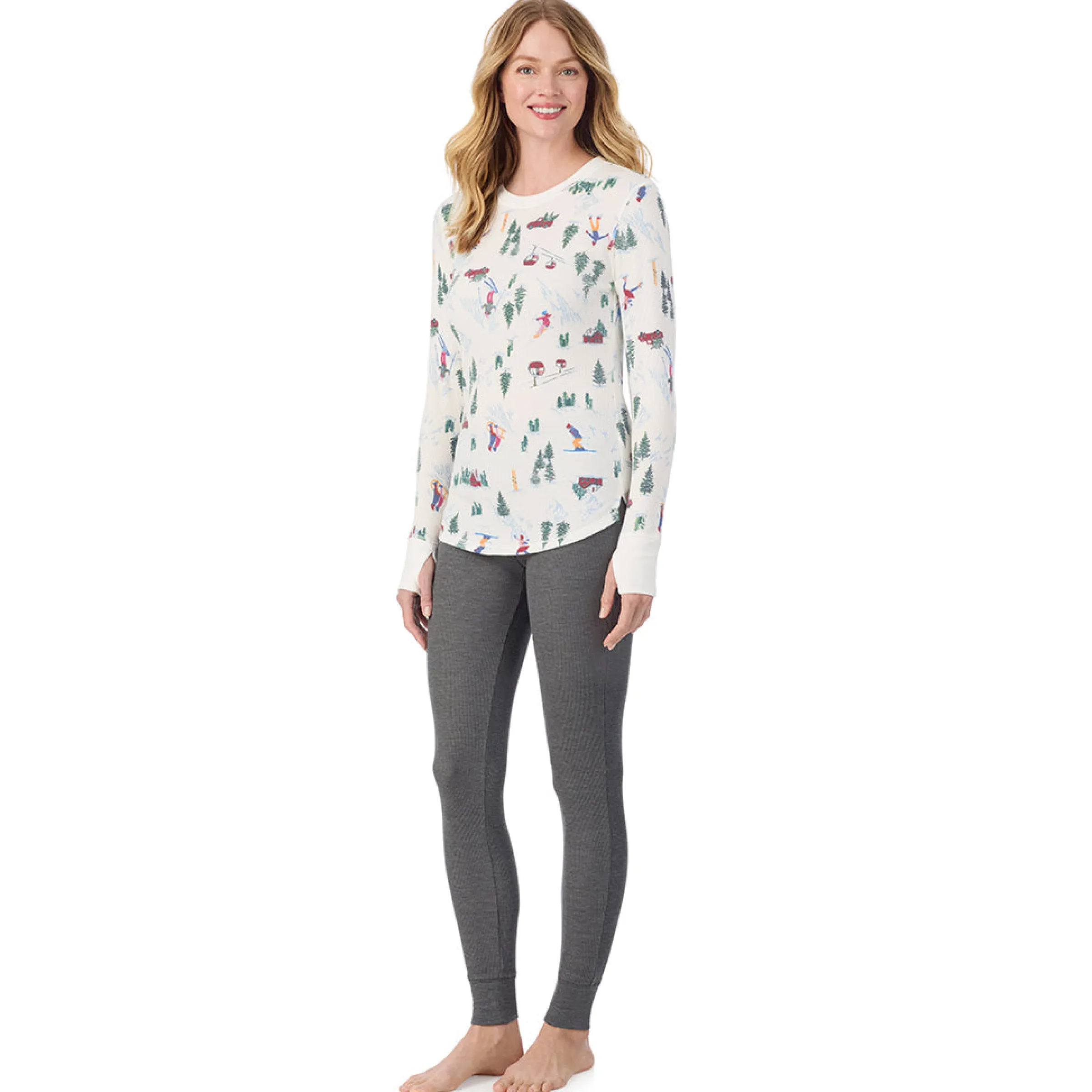 Hot Cozy Stretch Thermal Long Sleeve Crew Women Long Sleeves