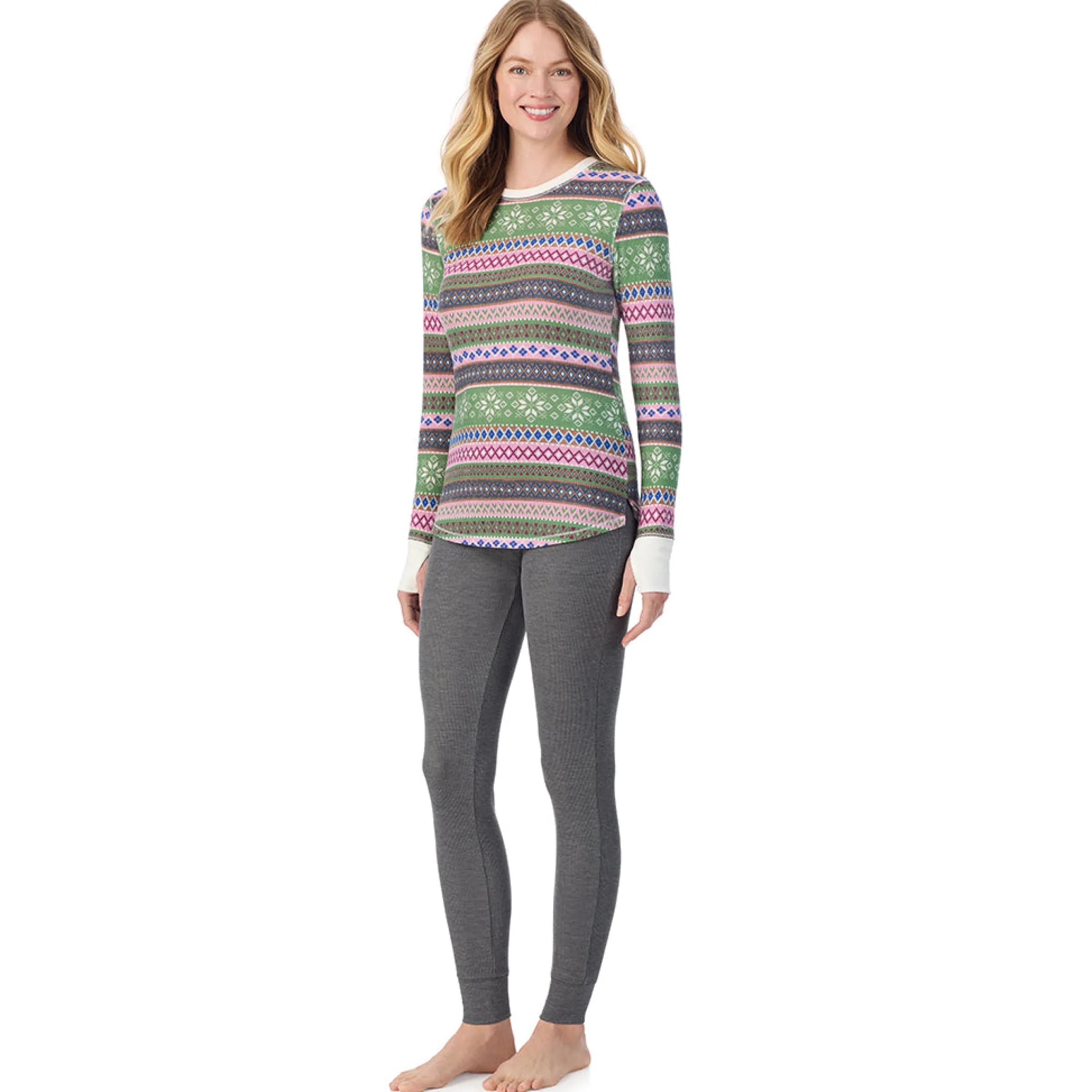 Hot Cozy Stretch Thermal Long Sleeve Crew Women Long Sleeves