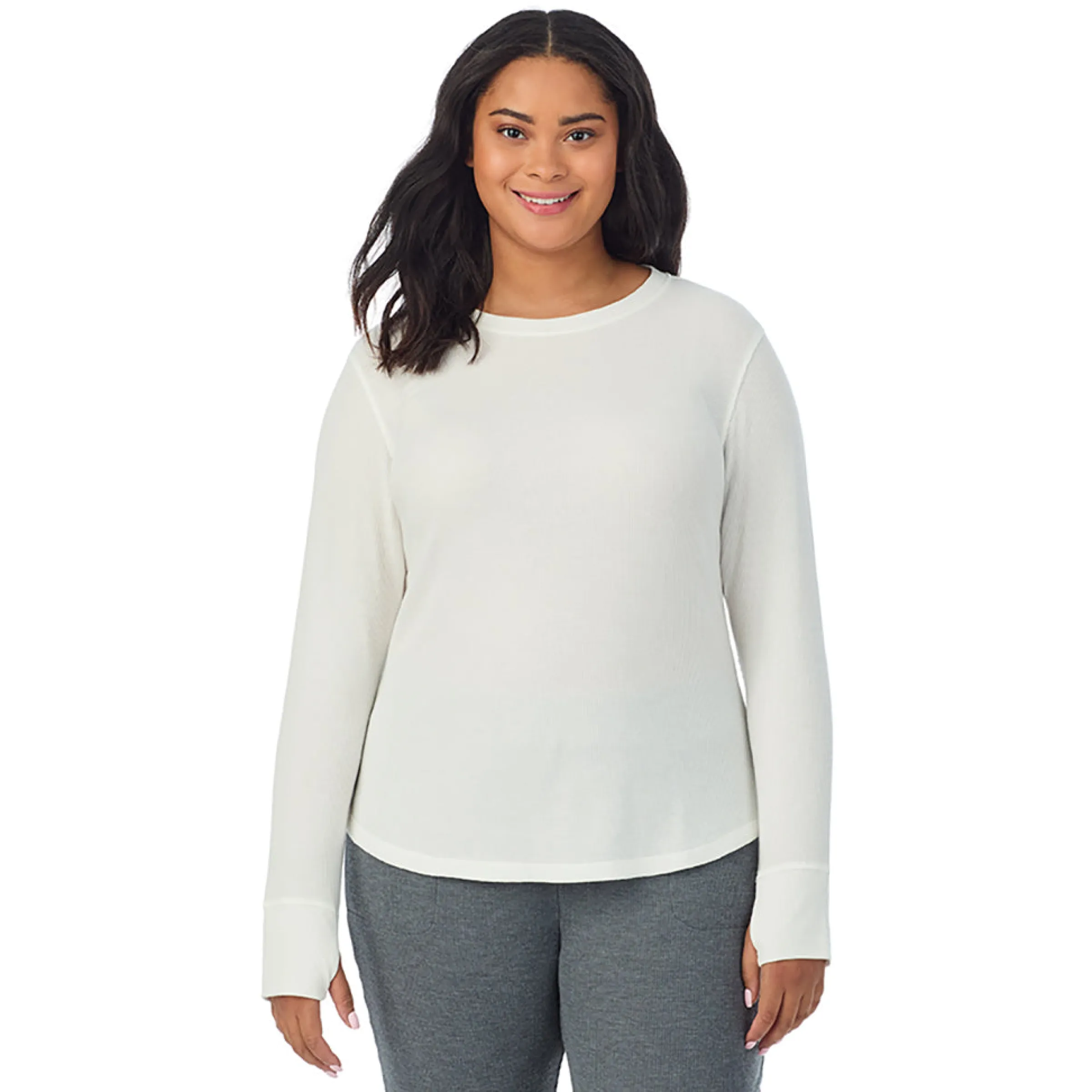 Hot Cozy Stretch Thermal Long Sleeve Crew PLUS Women Plus Size|Long Sleeves
