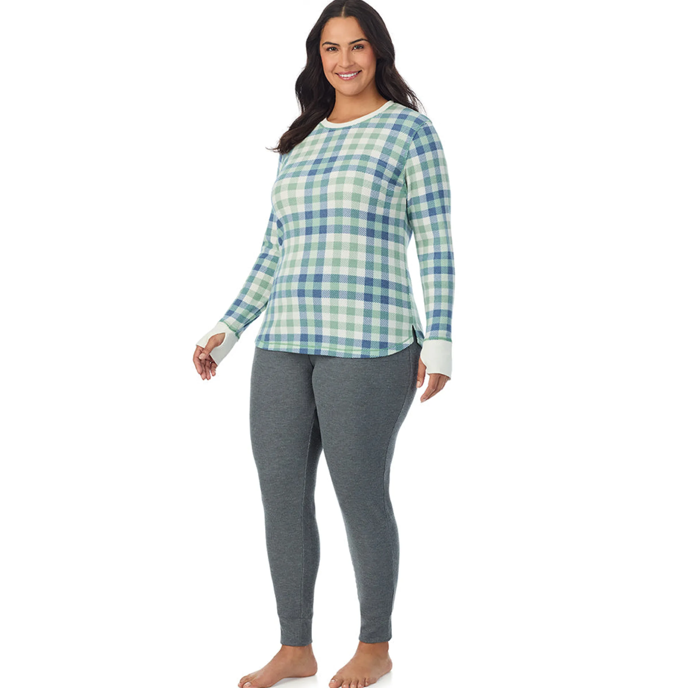 Hot Cozy Stretch Thermal Long Sleeve Crew PLUS Women Plus Size|Long Sleeves