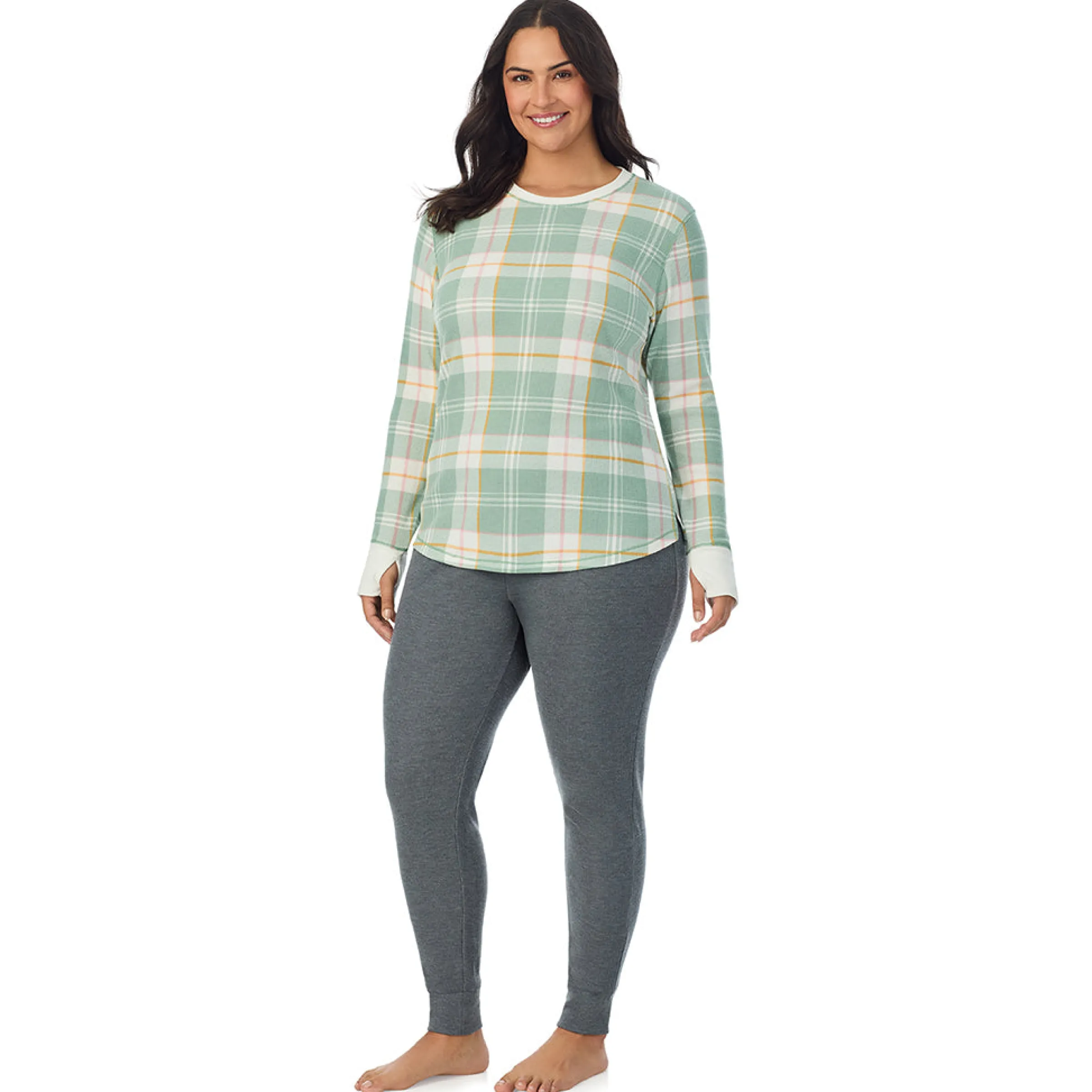 Hot Cozy Stretch Thermal Long Sleeve Crew PLUS Women Plus Size|Long Sleeves