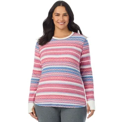 Hot Cozy Stretch Thermal Long Sleeve Crew PLUS Women Plus Size|Long Sleeves