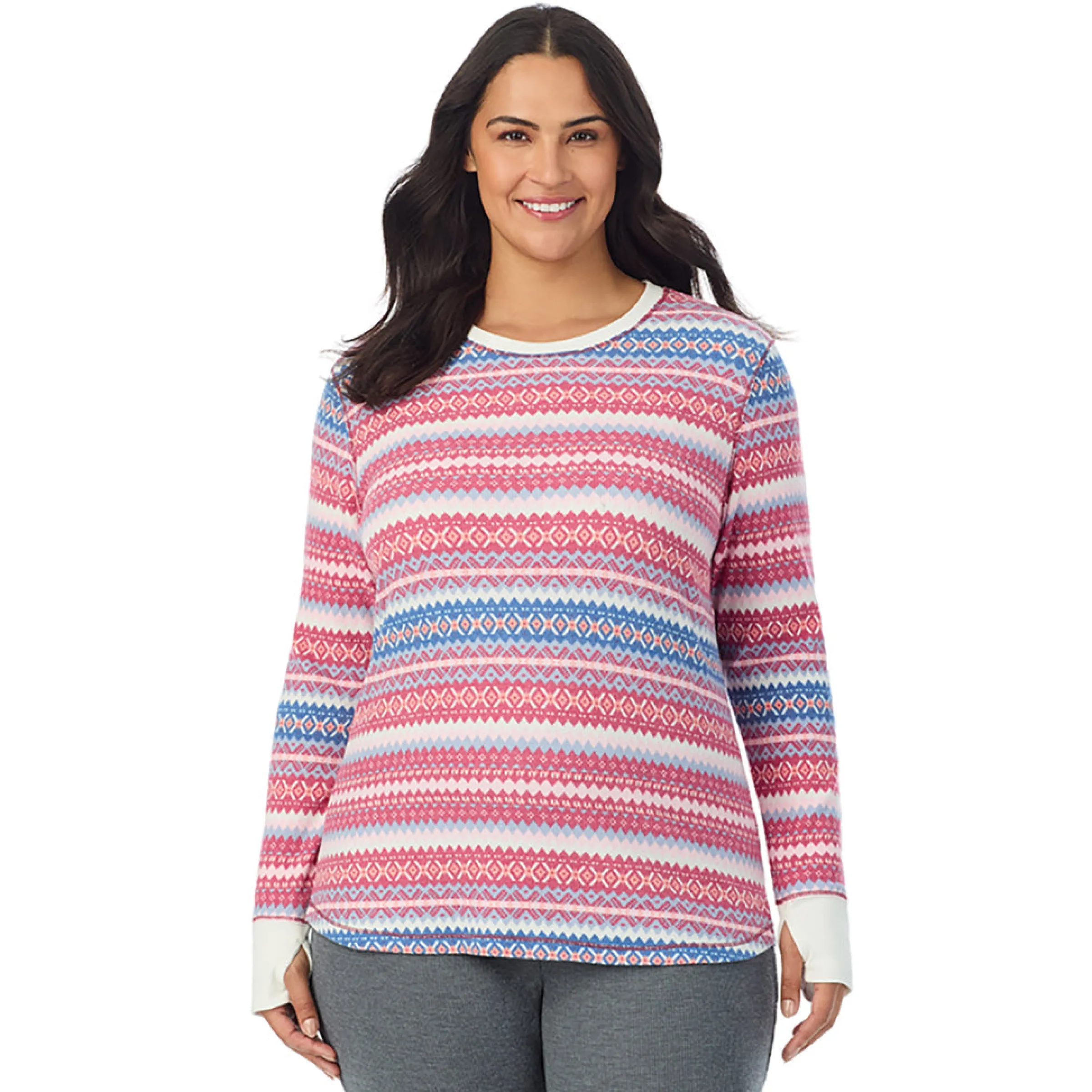 Hot Cozy Stretch Thermal Long Sleeve Crew PLUS Women Plus Size|Long Sleeves