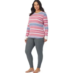 Hot Cozy Stretch Thermal Long Sleeve Crew PLUS Women Plus Size|Long Sleeves