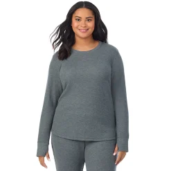 Hot Cozy Stretch Thermal Long Sleeve Crew PLUS Women Plus Size|Long Sleeves