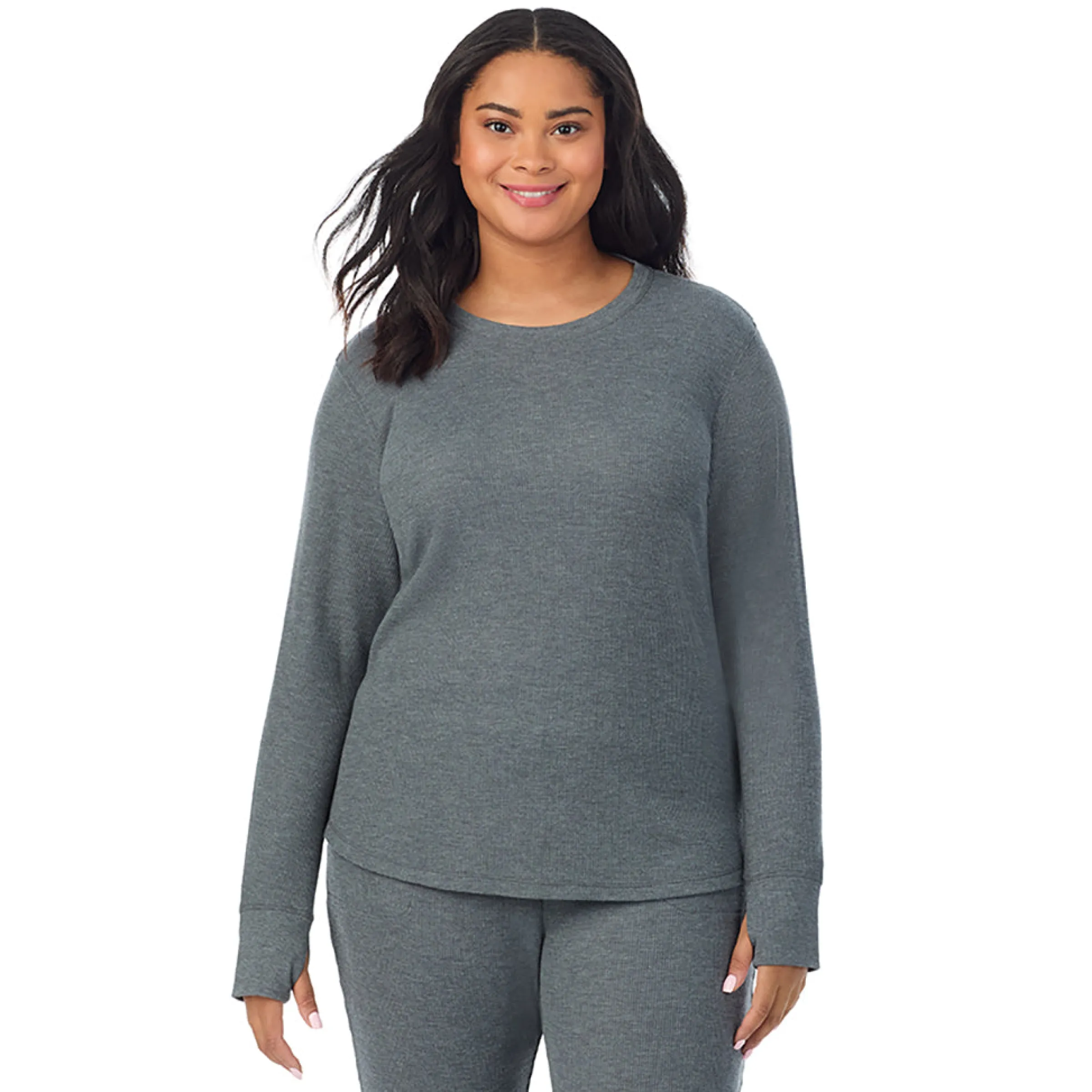 Hot Cozy Stretch Thermal Long Sleeve Crew PLUS Women Plus Size|Long Sleeves