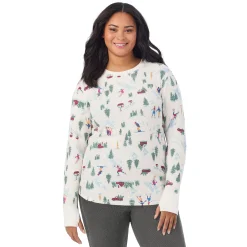 Hot Cozy Stretch Thermal Long Sleeve Crew PLUS Women Plus Size|Long Sleeves