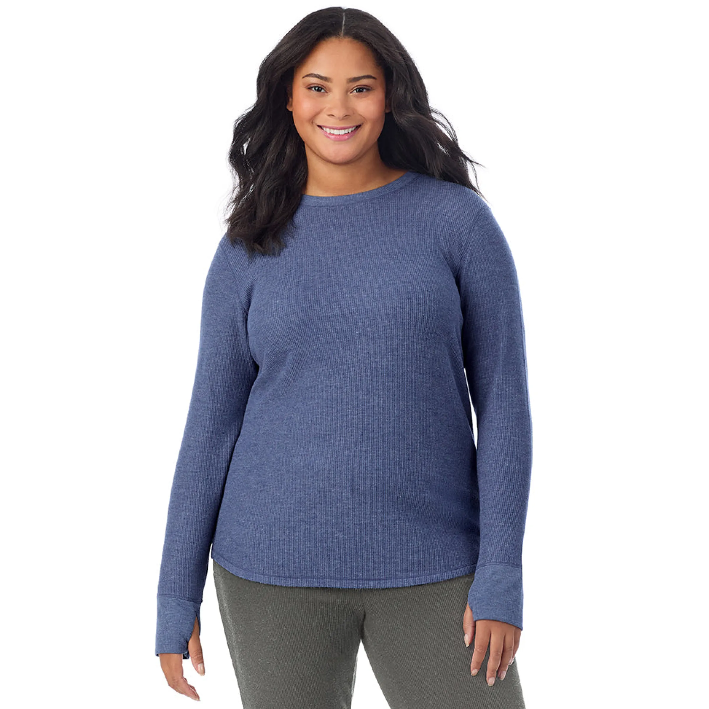 Hot Cozy Stretch Thermal Long Sleeve Crew PLUS Women Plus Size|Long Sleeves