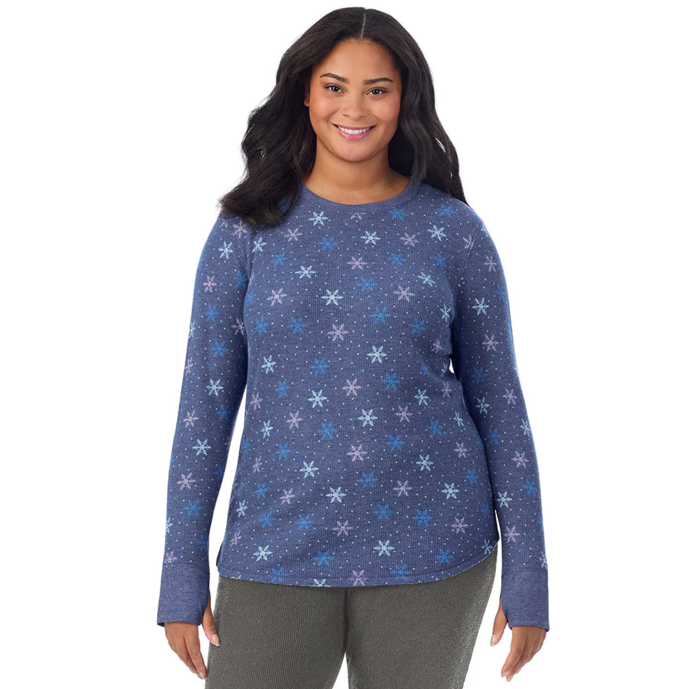 Hot Cozy Stretch Thermal Long Sleeve Crew PLUS Women Plus Size|Long Sleeves