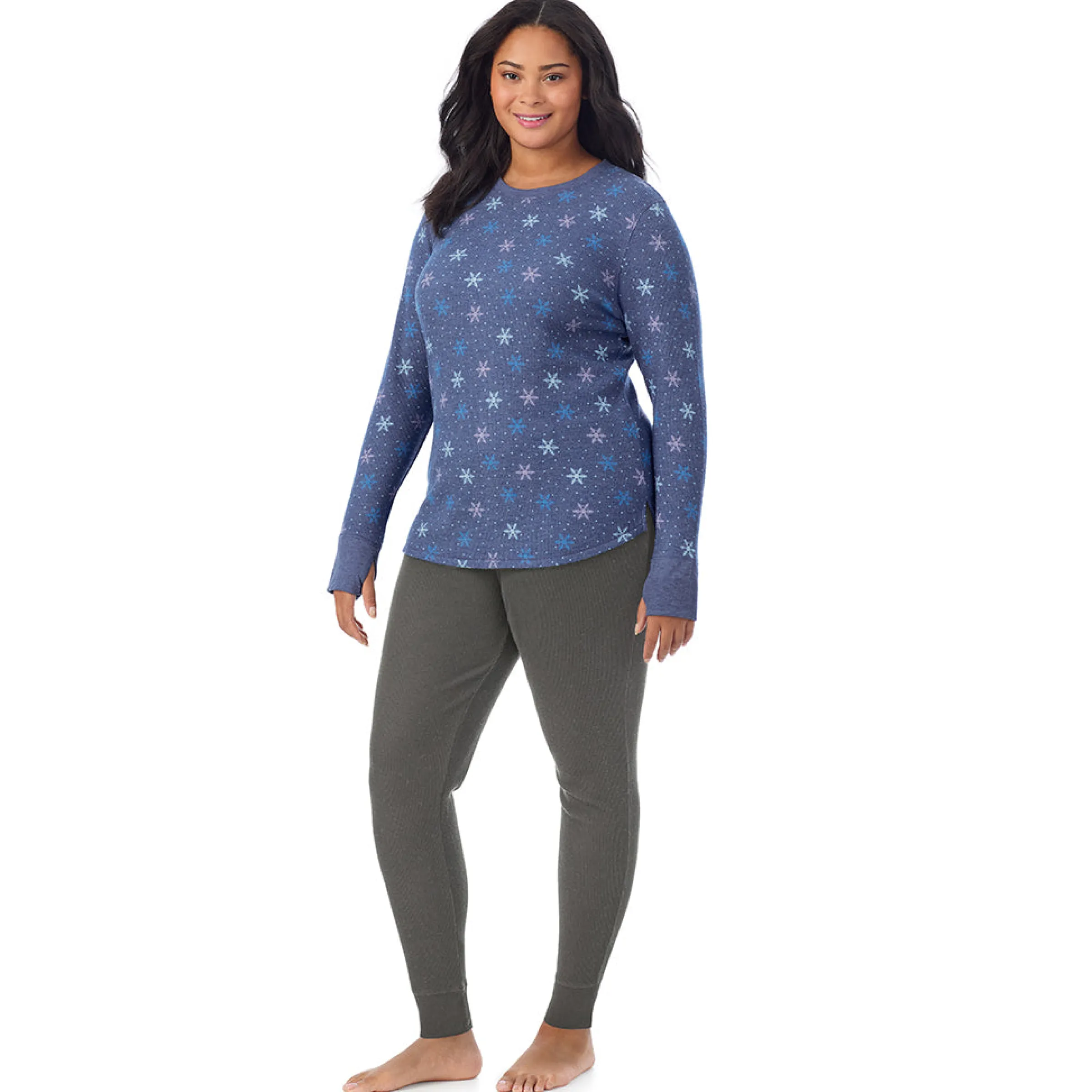 Hot Cozy Stretch Thermal Long Sleeve Crew PLUS Women Plus Size|Long Sleeves
