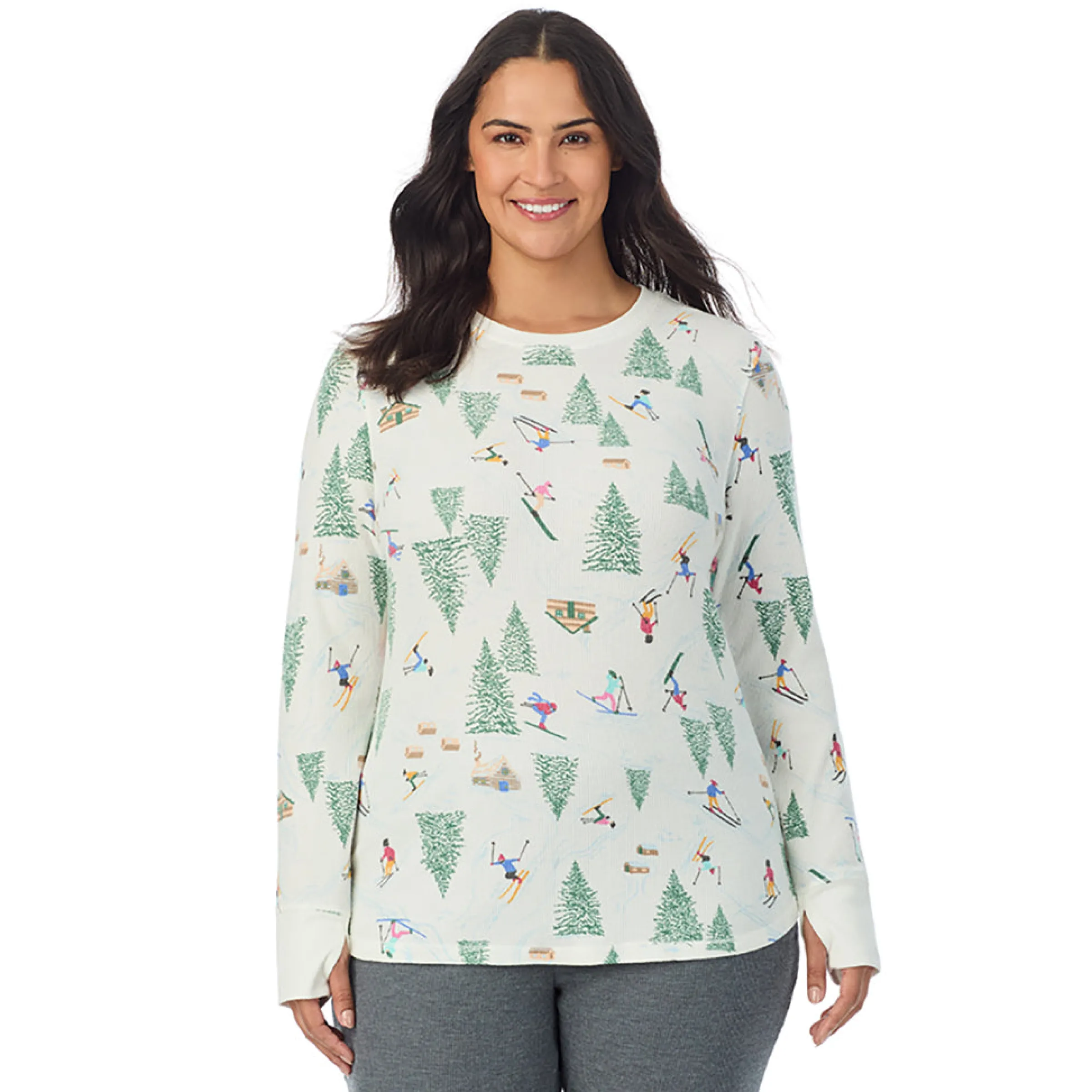 Hot Cozy Stretch Thermal Long Sleeve Crew PLUS Women Plus Size|Long Sleeves