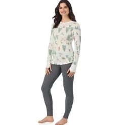 Hot Cozy Stretch Thermal Long Sleeve Crew Women Long Sleeves