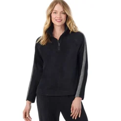 Hot x Jennifer Lake Fleecewear with Stretch Half-Zip Pullover Women Lounge|Wraps + Hoodies