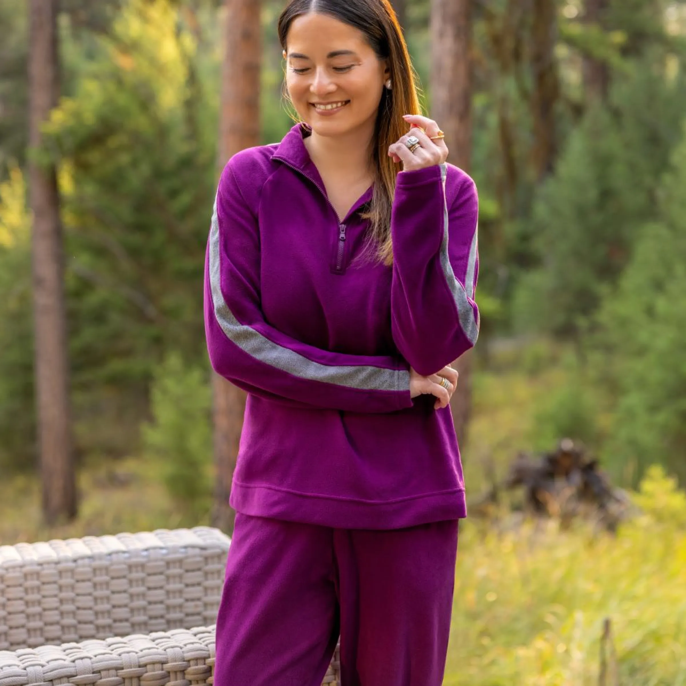 Hot x Jennifer Lake Fleecewear with Stretch Half-Zip Pullover Women Lounge|Wraps + Hoodies