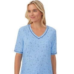 Cuddl Smart Elbow Sleeve Top with Cropped Pant Pajama Set Women Sleepwear