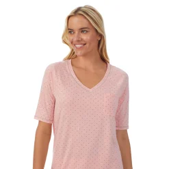 Cuddl Smart Elbow Sleeve Top with Cropped Pant Pajama Set Women Sleepwear