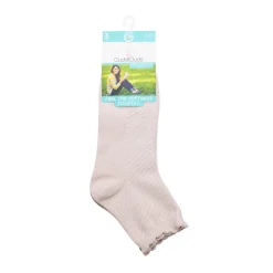 Clearance Diagonal Rib / Scallop Welt Anklet Sock 3-Pack Women Women's Accessories|Socks