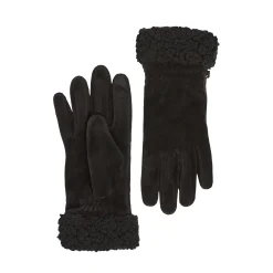 Outlet Double Plush Velour and Faux Fur Gloves with Sherpa Cuff Women Women's Accessories|Gloves