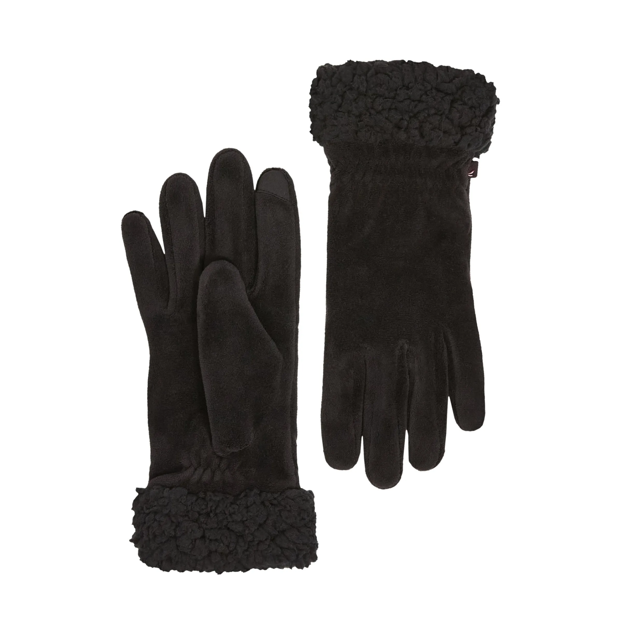 Outlet Double Plush Velour and Faux Fur Gloves with Sherpa Cuff Women Women's Accessories|Gloves