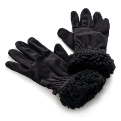 Outlet Double Plush Velour and Faux Fur Gloves with Sherpa Cuff Women Women's Accessories|Gloves