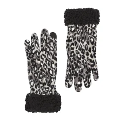 Outlet Double Plush Velour and Faux Fur Gloves with Sherpa Cuff Women Women's Accessories|Gloves