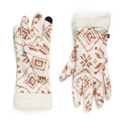 Outlet Double Plush Velour and Faux Fur Gloves with Sherpa Cuff Women Women's Accessories|Gloves