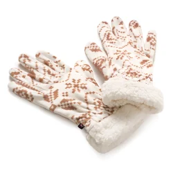 Outlet Double Plush Velour and Faux Fur Gloves with Sherpa Cuff Women Women's Accessories|Gloves