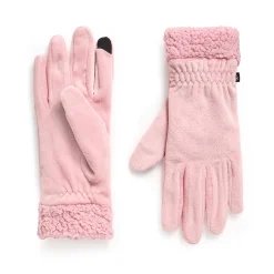 Outlet Double Plush Velour and Faux Fur Gloves with Sherpa Cuff Women Women's Accessories|Gloves