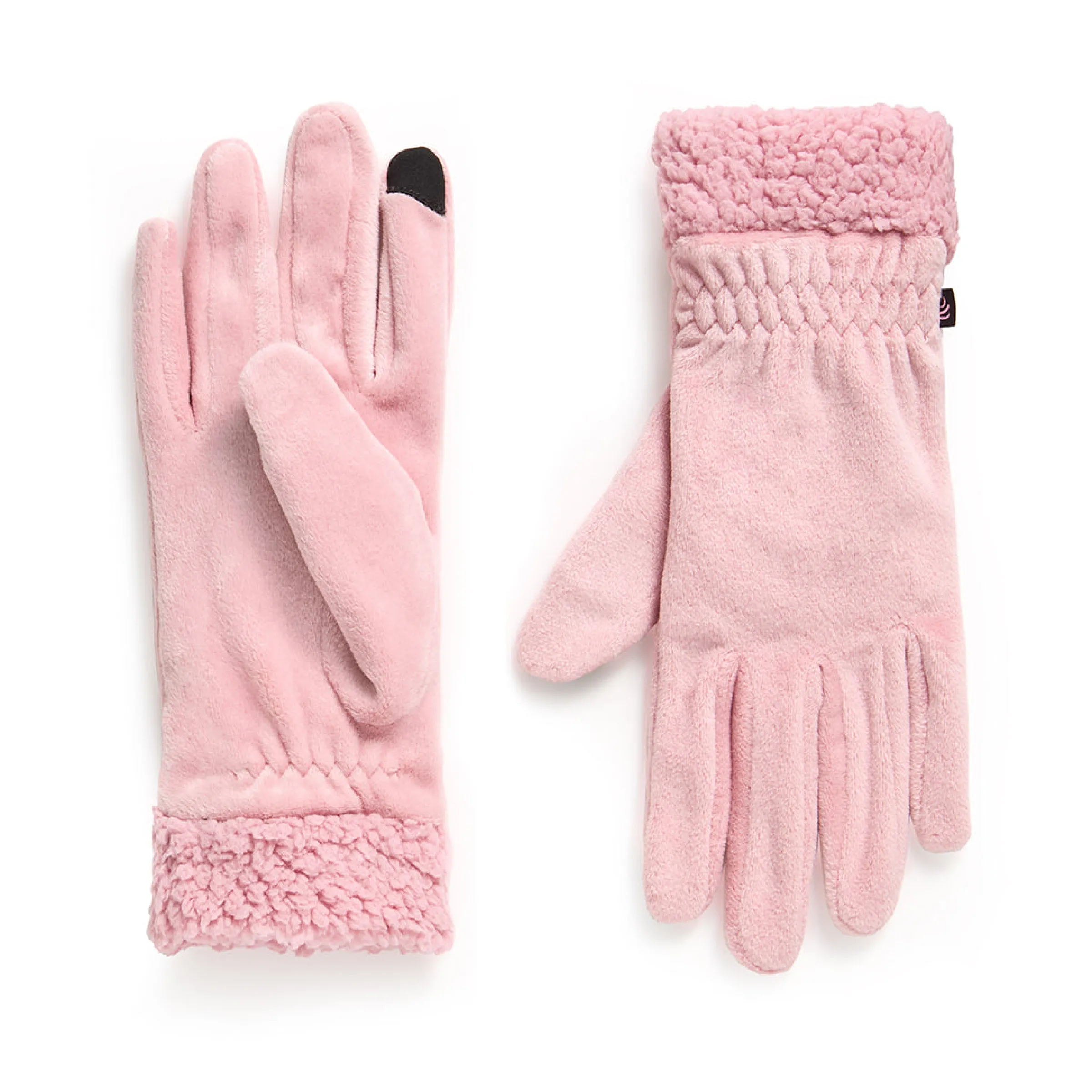 Outlet Double Plush Velour and Faux Fur Gloves with Sherpa Cuff Women Women's Accessories|Gloves