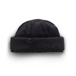 New Double Plush Velour Hat with Sherpa Cuff Women Hats|Women's Accessories